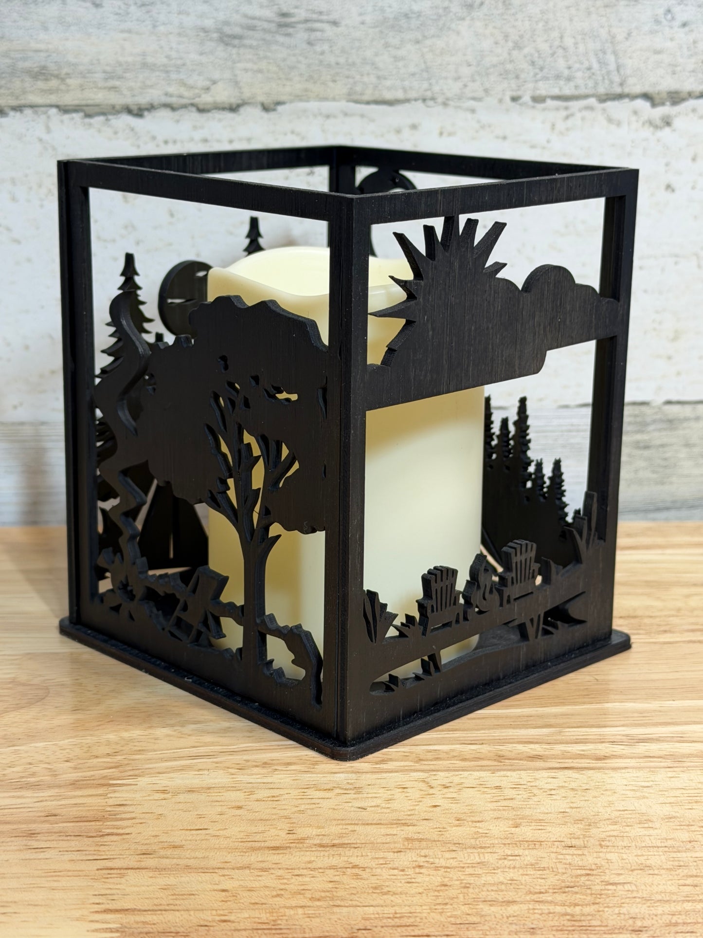 Lantern-Wood Lantern, Candle Holder, Camping