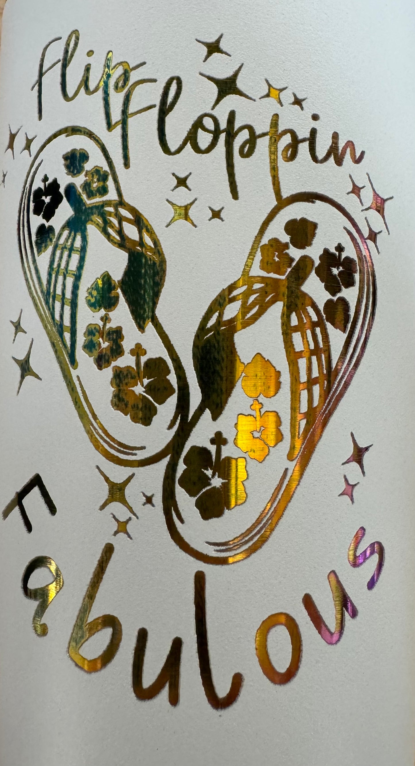 Tumbler, Flip Flop Fabulous, White