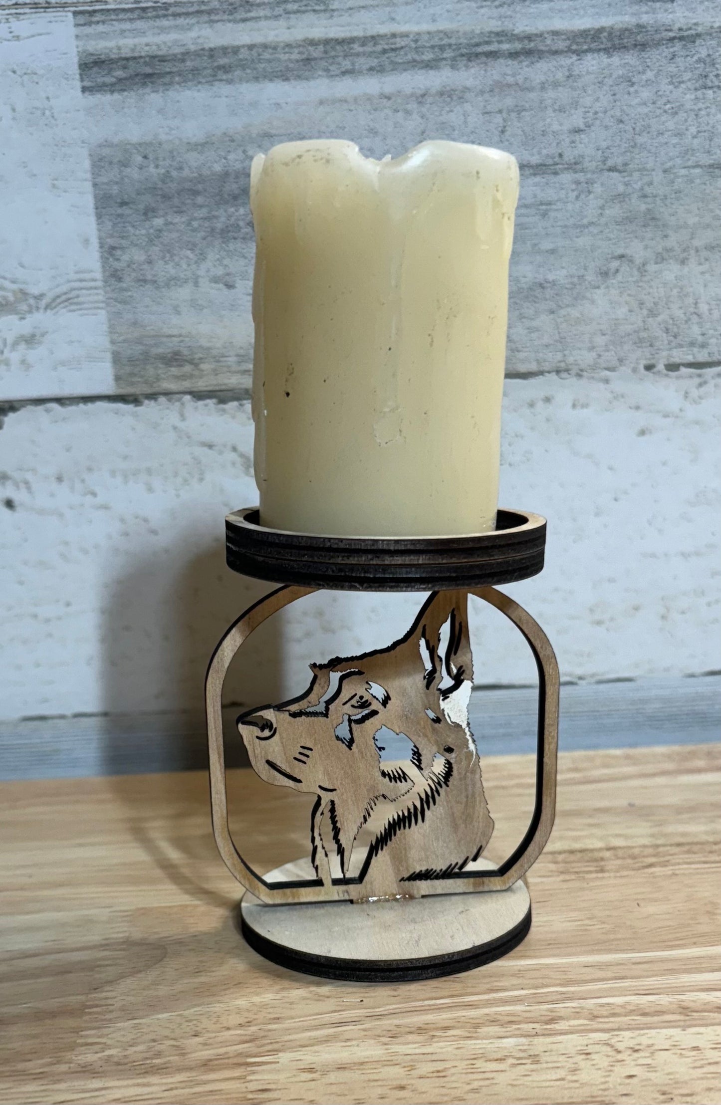Candle Holder - German Shepherd Dog