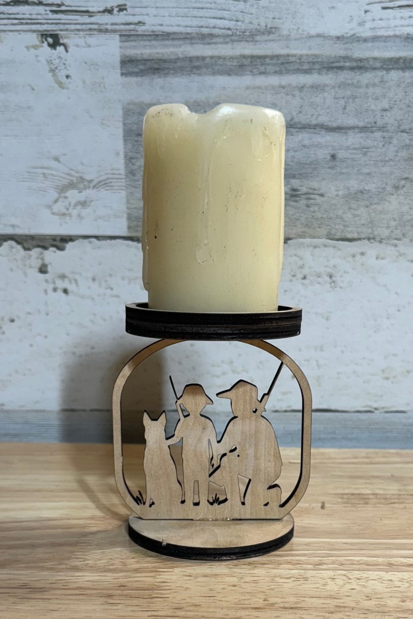 Candle Holder - Hunting Family