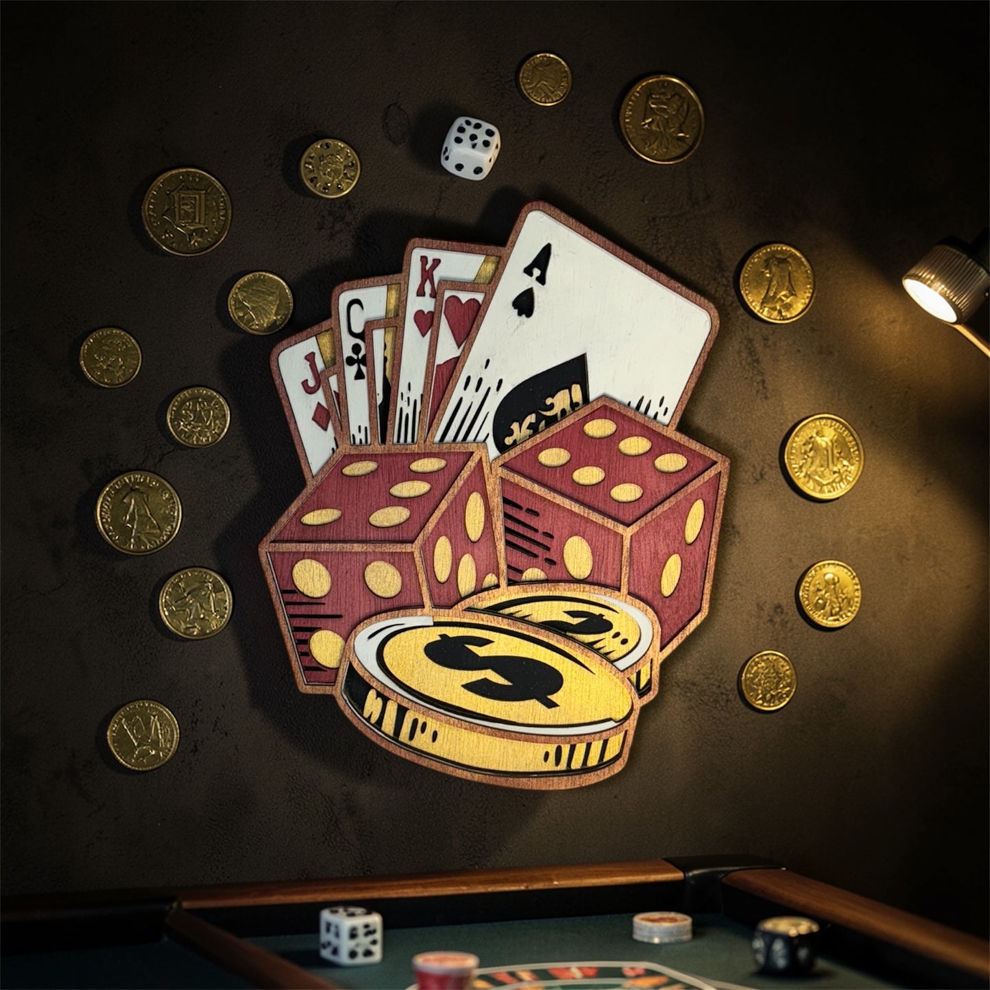 Casino Night Layered Sign