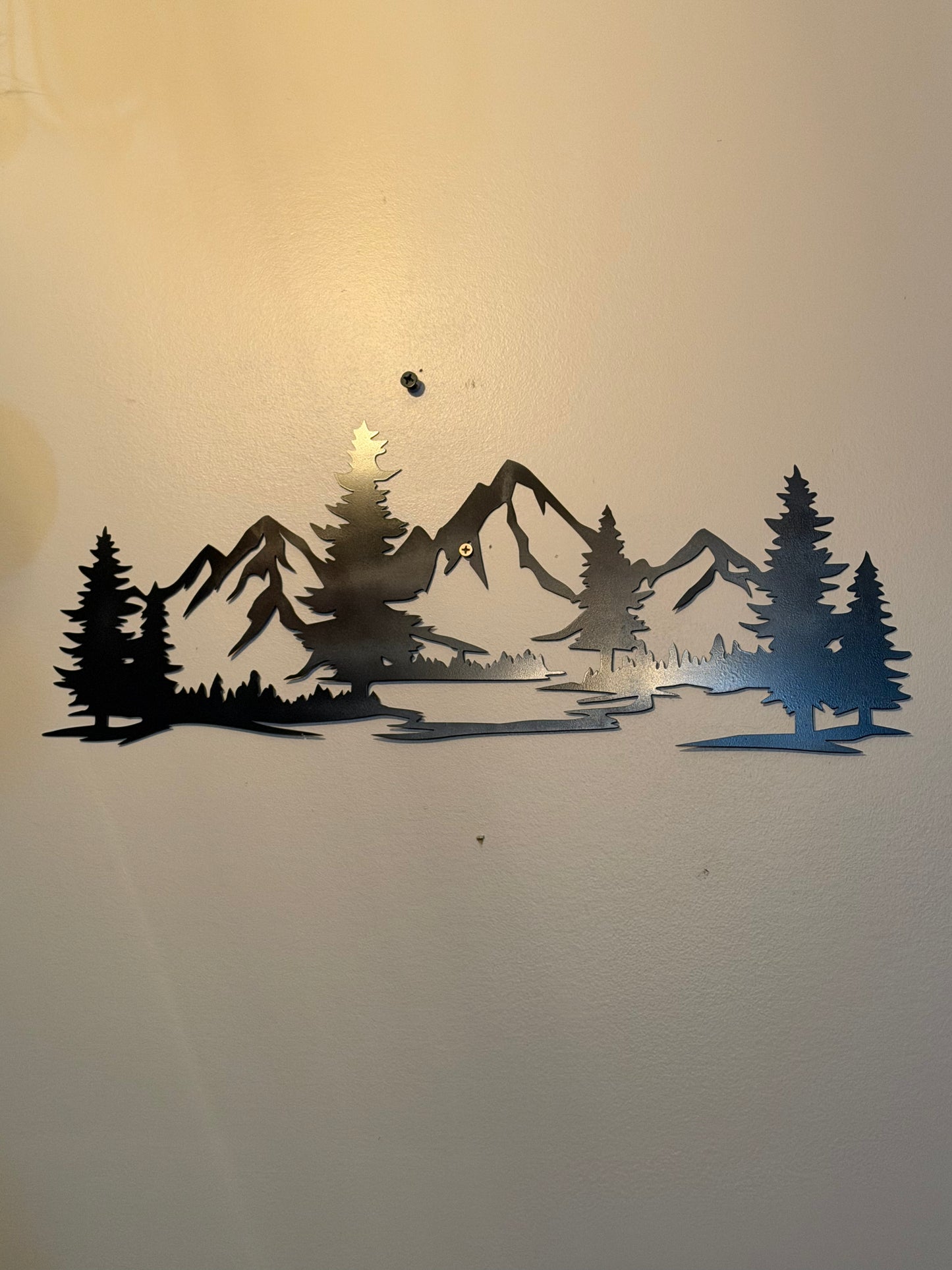 Mountain wall art, laser cut wall art 22x9