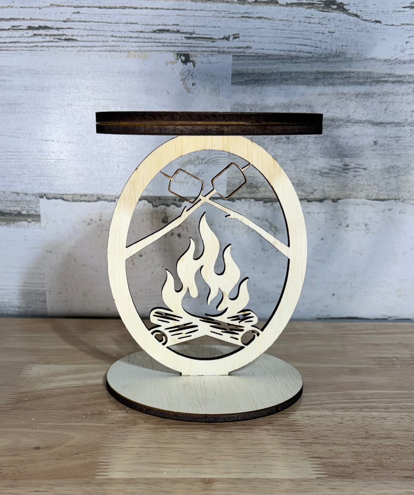 Candle Holder, Camp Fire, Wood