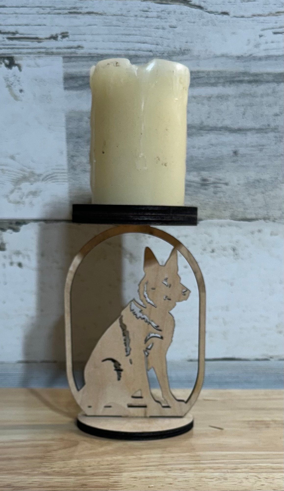 Candle Holder - German Shepherd