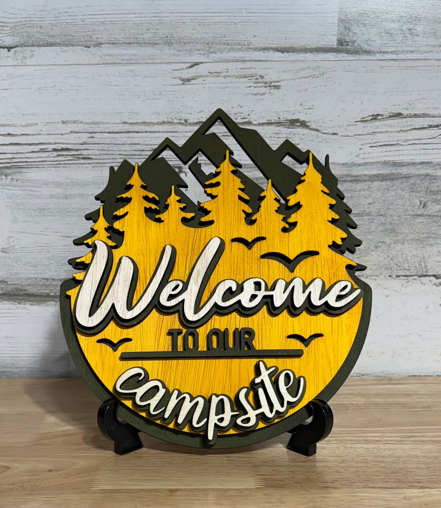 Welcome to our Campsite Sign
