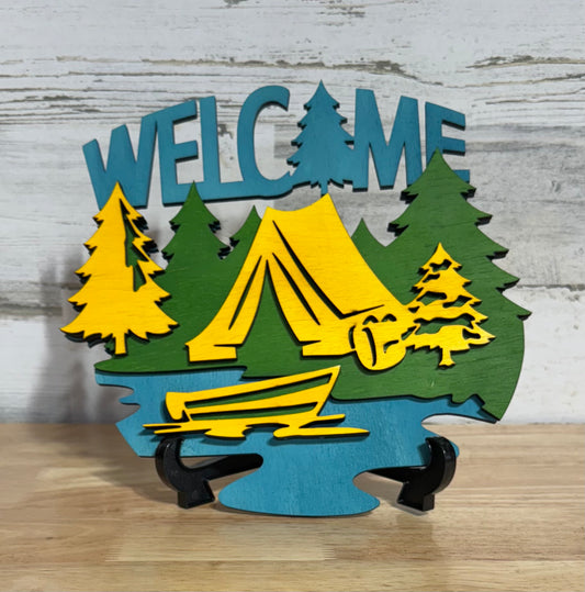 Camping Welcome Sign