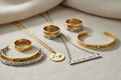 custom engraved rings and jewerly